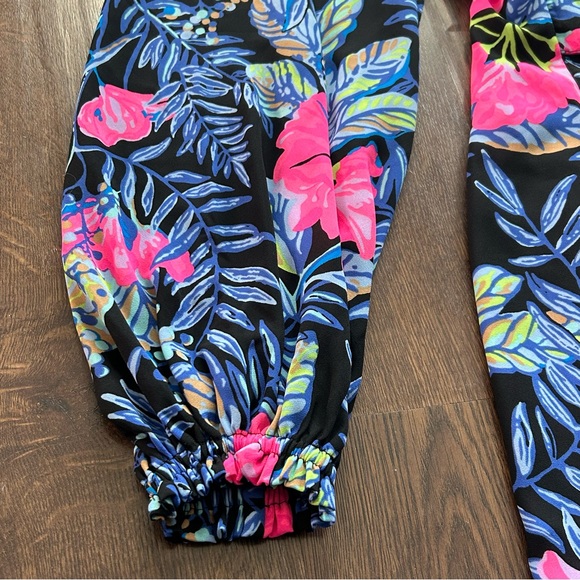 Lilly Pulitzer Lila Long Sleeve Dress Onyx Earned Stripes - Picture 6 of 16